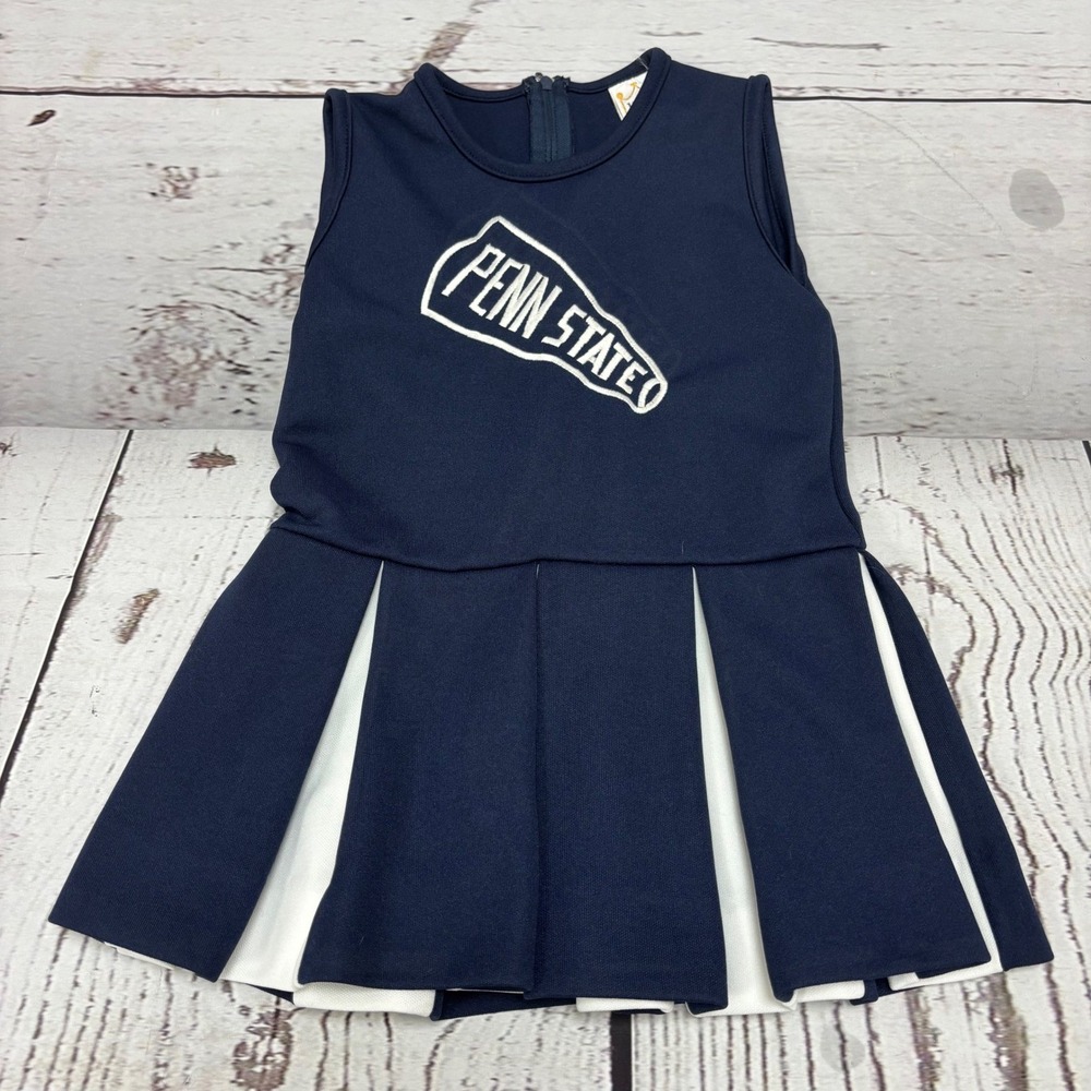 Little King Penn State Nittany Lions Girls Cheerleader Dress Navy White Size 6